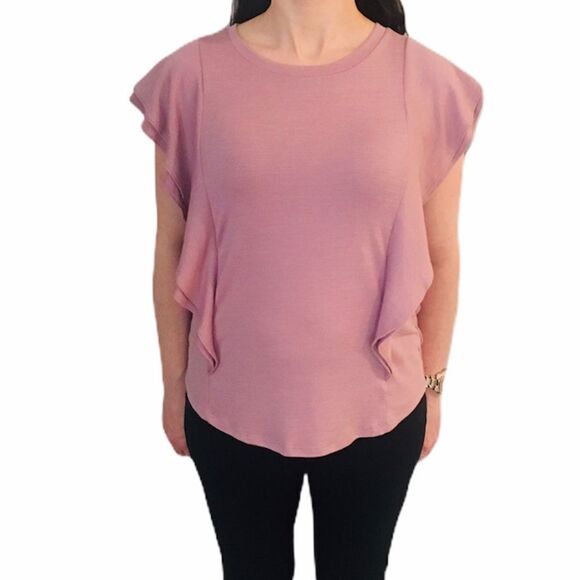 Gap Pink Ruffle Sleeve Top - Picture 4 of 8